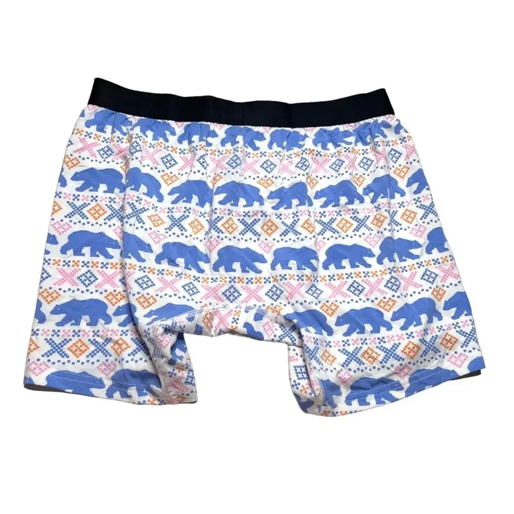 MeUndies Bear Fair Isle Print Boxer Brief Size Medium